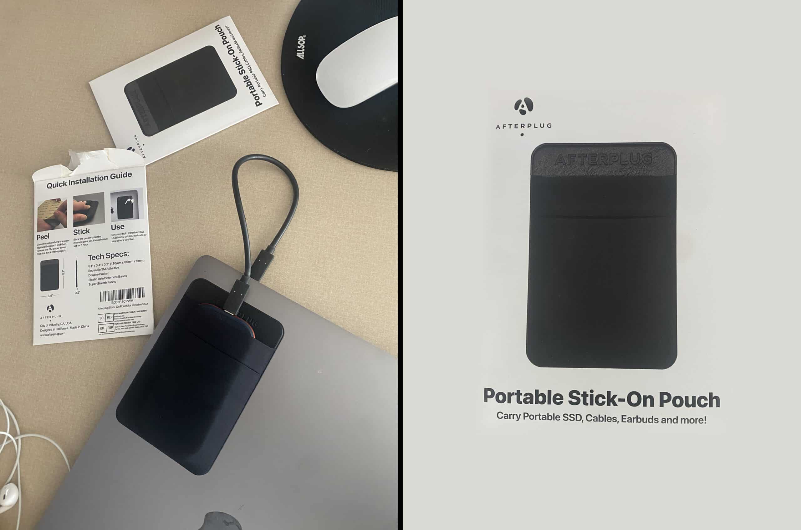 portable stick on pouch image